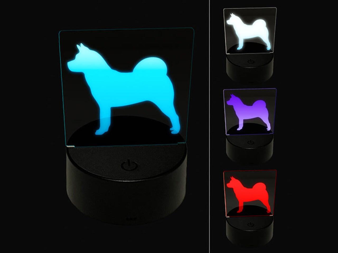 American Akita Dog Solid 3D Illusion LED Night Light Sign Nightstand Desk Lamp